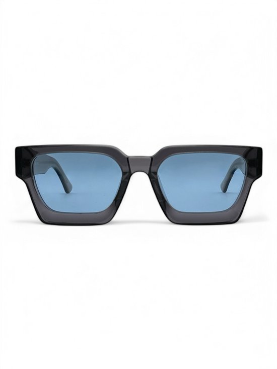 The Brand Remarkable - Zonnebril Unisex - Zonnebril Dames - Zonnebril Heren - Vierkante Zonnebril - Grijs / Blauw - UV400 - Luxe, Duurzame & Trendy Zonnebril - Designer Zonnebril - Mode Zonnebril 2025 - Inclusief Beschermhoes - Polariserend Look van The Brand Remarkable