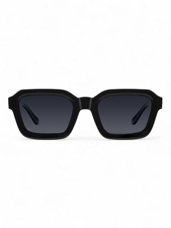 The Brand Remarkable - Zyra - All Black Zonnebril Unisex - Zwart - Vierkant - UV400 - Polycarbonaat - Cat. 3 van The Brand Remarkable