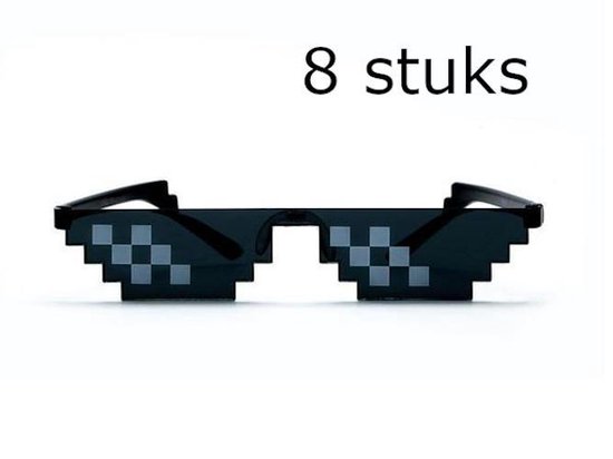 Thug Life bril - 8 stuks - Deal with it bril - 8 bits bril