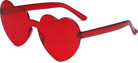 T.O.M.- Bril Hart - Rood - Hartjes bril- Koningsdagbril - Carnaval bril- Festival bril- Zonnebril- Unisex bril- Grappige bril van T.O.M.