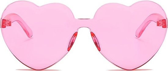 T.O.M.- Bril Hart -Roze- Hartjes bril- Feestbril- Carnaval bril- Festival bril- Zonnebril- Kings day-Unisex bril- Grappige bril van Merkloos