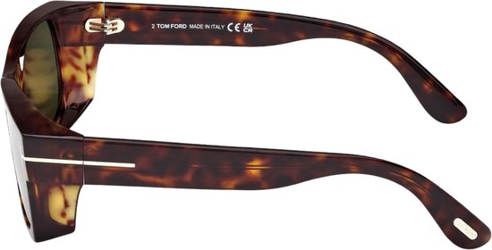 Tom Ford FT1181/S 52N Zonnebril - Heren - Bruin van Merkloos