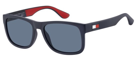 Tommy Hilfiger Zonnebril Cool & Clever Mann’s Comfort Sunglasses Rood Blauw Klassieke Heren Bril TH van Tommy Hilfiger