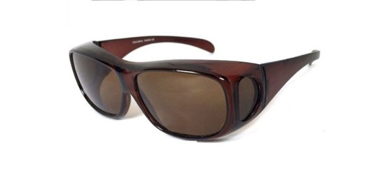 Toppers van TV HD Day Vision - Overzetbril - Zonnebril - Bruin van Toppers van TV