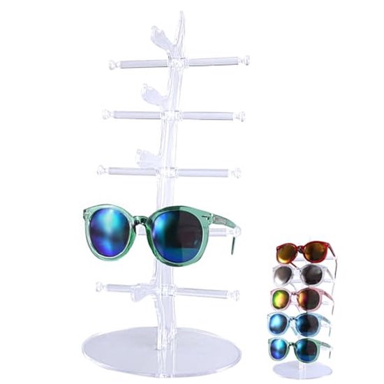 Transparante Zonnebrilstandaard - Multi Layer Display voor Glazen en Sieraden van Compactor
