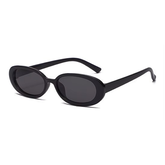 Trendy Oval Zonnebril - Zwart | Kunststof | Fashion Favorite van Fashion Favorite