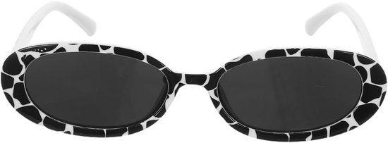 Trendy ovale zonnebril met koeienpatroon voor dames, meisjes en kinderen, ideaal voor buitenactiviteiten en modebewuste looks