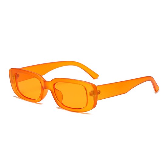 Trendy Zonnebril | Orange / Oranje | Rechthoekig | Kunststof | Fashion Favorite van T