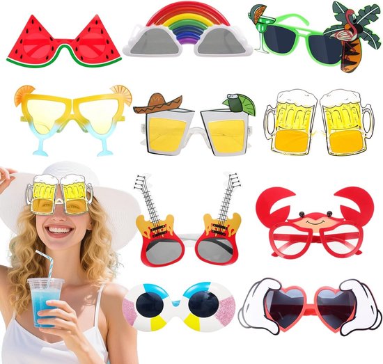Unieke Hawaii-inspiratie grappige zonnebrillen voor feestjes, fotomomenten en accessoires voor kinderen en volwassenen