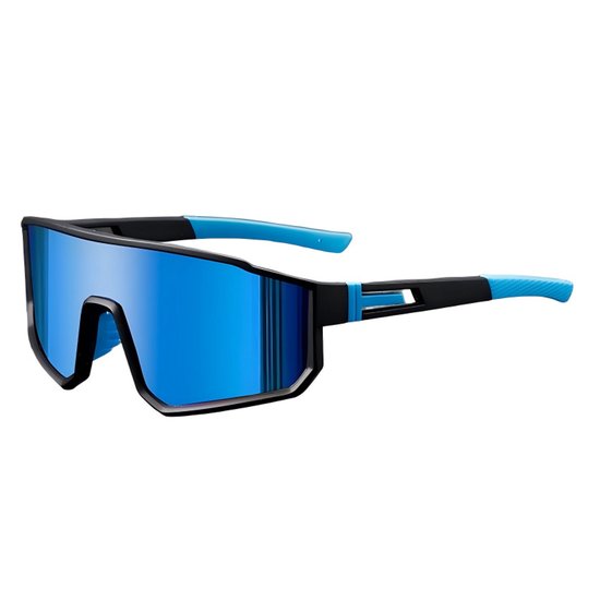 Unisex Fietsbril - Gepolariseerde Sportzonnebril - UV400-bescherming - High-Definition & Antislip - Geschikt voor mountainbiken, hardlopen, fietsen en andere sporten - Blauw van Unisex.