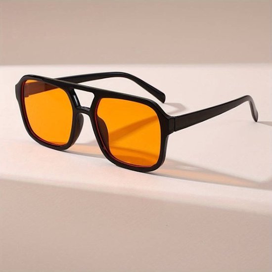 Unisex Oranje Zonnebril - Pilotenbril voor Festivals & Koningsdag - UV400 van MM Brands