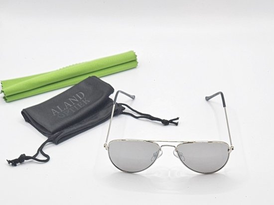 Unisex piloten zonnebril voor kinderen, met spiegellens, maximale UV-bescherming 400 cat.3, perfect cadeau voor meisjes en jongens van 2-4 jaar oud, nickel free, K-813 Aland optiek / zonnebril kind van Aland Optiek