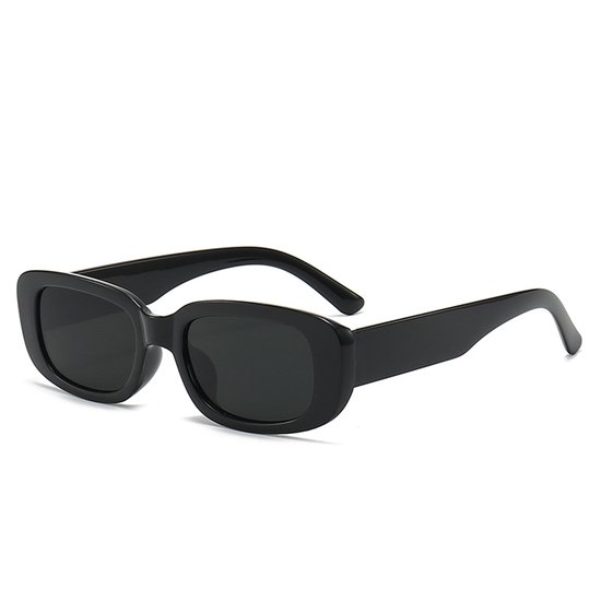 Unisex rechthoekige zonnebril, stijlvol en veelzijdig - zwart van Unisex.
