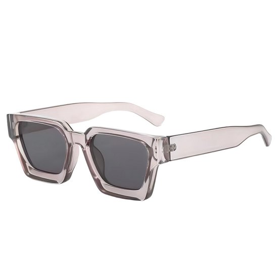 Unisex retro rechthoekige zonnebril – Stijlvol vierkant montuur – UV400-bescherming