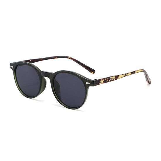 Unisex retro ronde zonnebril – Getinte glazen – Ideaal voor kleine gezichten – Jaren 70-stijl – UV-bescherming – Kleuren mengen