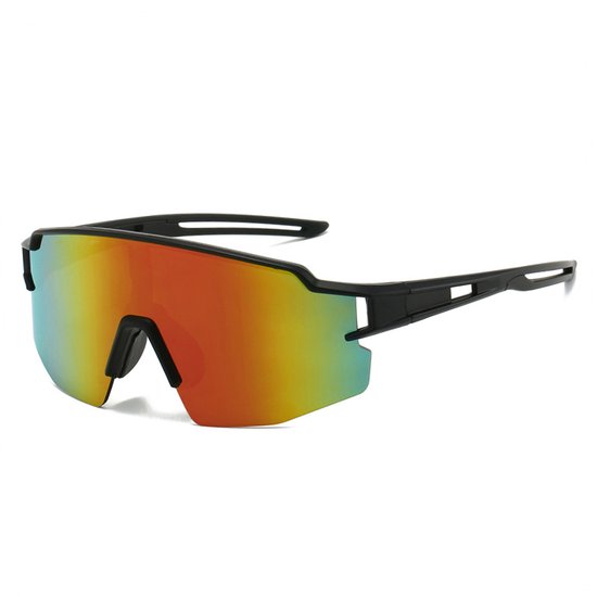 Unisex sportzonnebril — Gepolariseerde glazen — Ideaal voor buitenactiviteiten (bijv. mountainbiken, wielrennen, skiën, enz.) — Met UV400-bescherming — rood