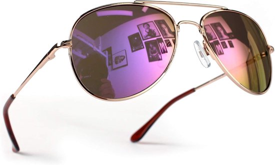 Unisex Zonnebril Kinderen & Volwassenen met Spiegelglazen UV400 Categorie 3 van Merkloos