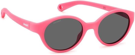 Unisex Zonnebrillen - Kinderzonnebril Bril - Bescherming Tegen Zon - Gepolariseerde Glazen - 42/16/125 - Fuchsia Grijs