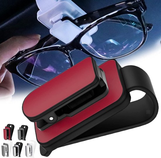 Universele Brillenhouder voor Auto Zonneklep - Veilige Clips voor Zonnebrillen en Kaartjes van Merkloos