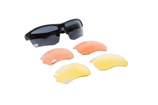 Urbanium Terra 2.0 gepolariseerde, bifocale sportieve zonnebril met extra sets oranje en gele avond- en nachtglazen. Leesgedeelte sterkte +2.00, UV400 van Urbanium
