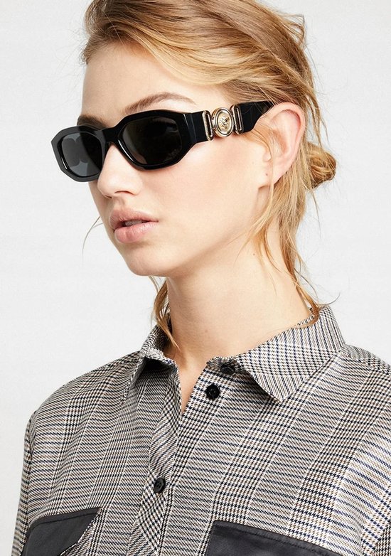 Versace - Zonnebril - Zwart - Logo - Unisex van Merkloos
