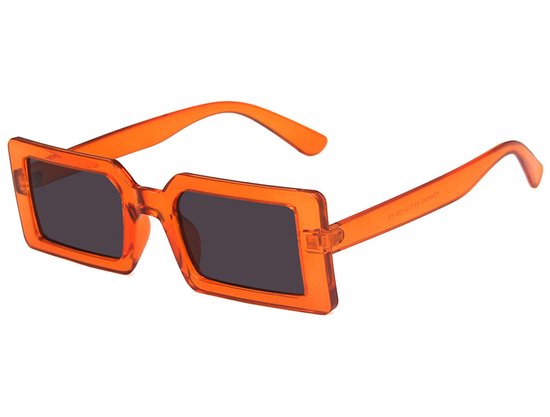 Vierkante Dames Zonnebril Vintage - Oranje van Merkloos