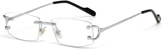 Vierkante zonnebril UV400 metaal unisex randloze zonnebril voor mannen vrouwen