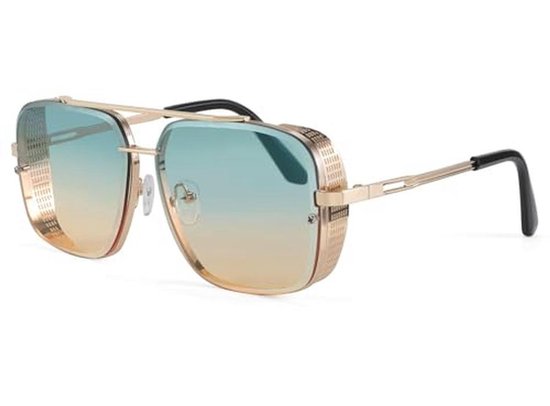 Vintage 70s 80s zonnebril voor heren - Steampunk stijl met UV400 bescherming van Merkloos