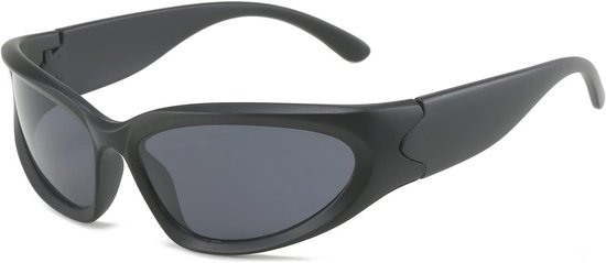 Vintage Oval Sunglasses - Futuristic Y2K Sport Sunglasses for Women and Men UV400