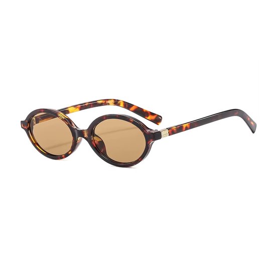 Vintage Oval Zonnebril - Tortoise | Kunststof | Fashion Favorite van Merkloos