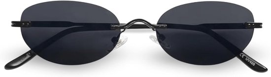 Vintage Rimless Oval Sunglasses voor Vrouwen - Tijdloze 90s Geïnspireerde Zonnebril met UV400 Bescherming van Merkloos