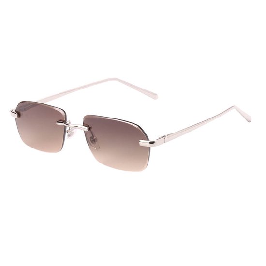 VIP DESIGNER Luxury Diamond Brown Grey Silver - Zonnebril Heren En Dames Sunglasses UV Protected - Bril - Fiets - Sport - Festival bril - Fashion van VIP DESIGNER