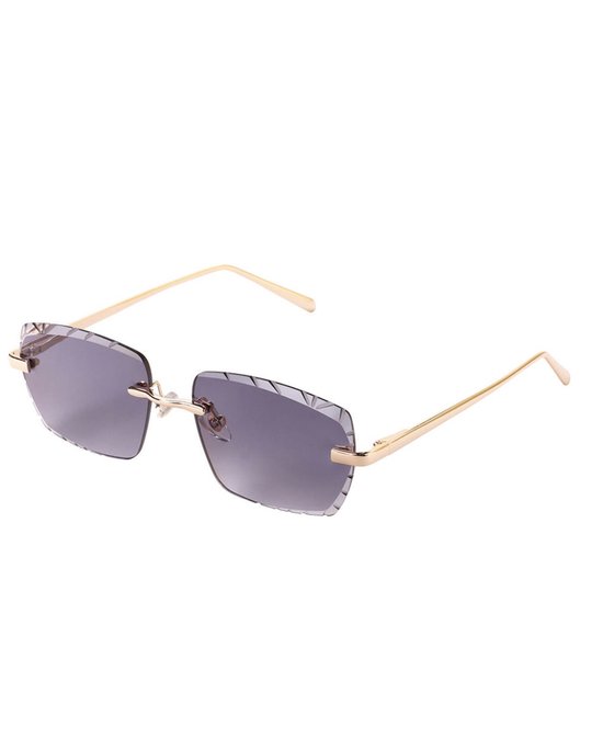 VIP DESIGNER Luxury Diamond Cut Gradient Grey 9K Gold - Zonnebril Heren En Dames Sunglasses UV Protected - Bril - Lenzen Unisex - Bril - Fiets - Sport - Festival bril - Fashion van VIP DESIGNER