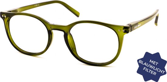Vista Bonita Gafa met blauwlicht filter Army Green +0.00 van Charlie Temple