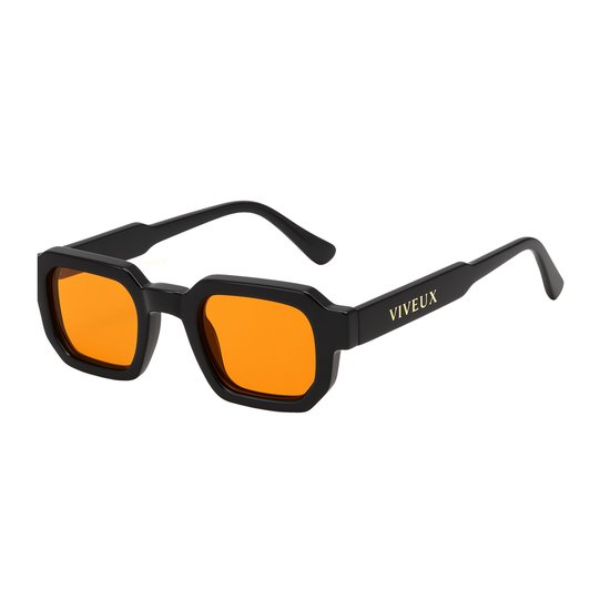 VIVEUX® Stellar Collection - Zwarte Zonnebril - Oranje Glazen - Inclusief Beschermhoes - Koningsdag Bril - Oranje Bril van VIVEUX