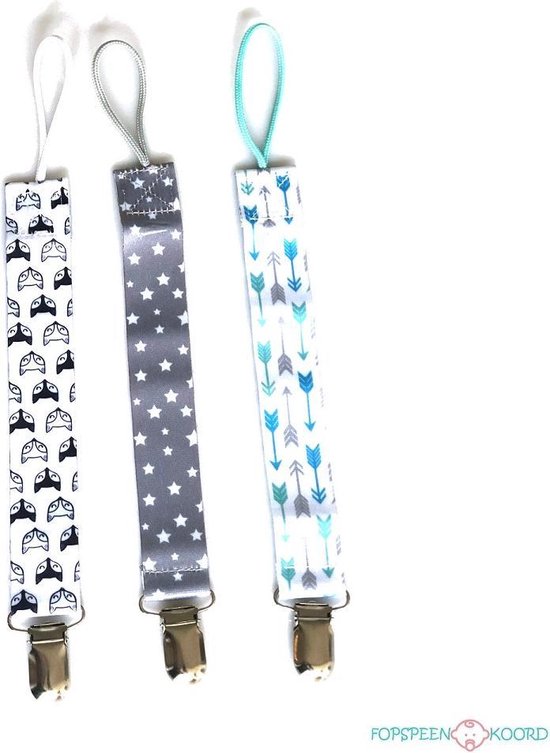 Voordeelverpakking 3 stuks speenkoord – Fox & Arrows van Little Indians