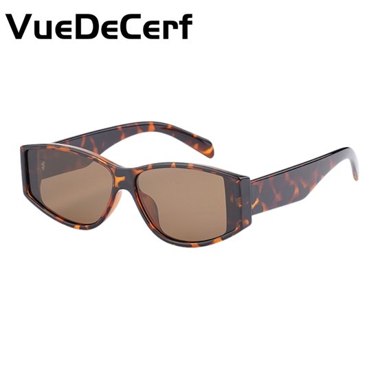 VueDeCerf Unisex Zonnebril - CAT 3 Zonnebril - UV380 - Cat Eye - Bruin Montuur met Bruine Glazen van VueDeCerf