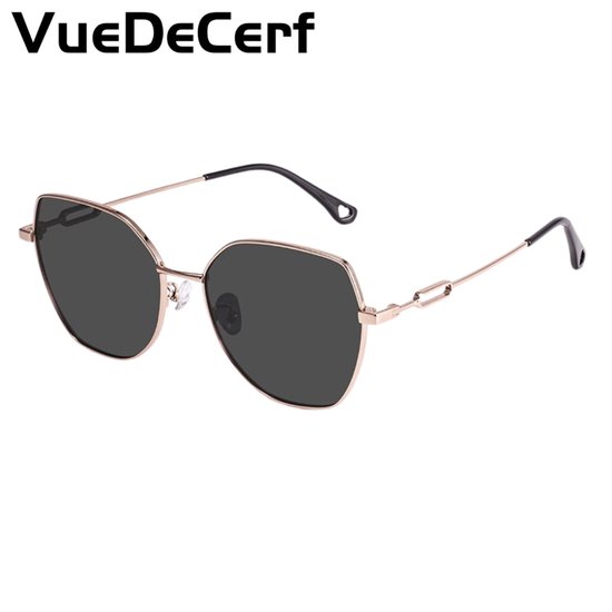 VueDeCerf Zonnebrillen voor dames - UV380 - Metalen brilmonturen - CAT 3 Zonnebrillen –Trendy Mode Montuur - UV-beschermende zonnebril van Merkloos