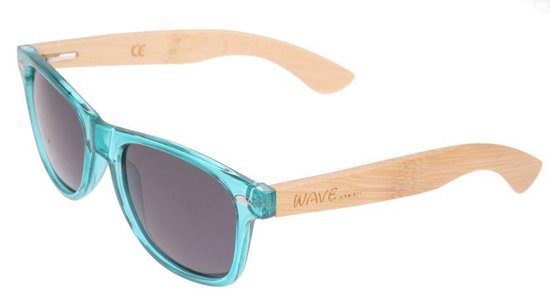Wave Hawaii Bamboo Kono Zonnebril - Blauw - Gepolariseerd, Lichtgewicht & Eco-vriendelijk - UV400 Bescherming van WAVE HAWAII