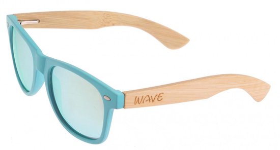Wave Hawaii Bamboo Twister Zonnebril - Blauw - Gepolariseerd, Lichtgewicht & Eco-vriendelijk - UV400 Bescherming van WAVE HAWAII