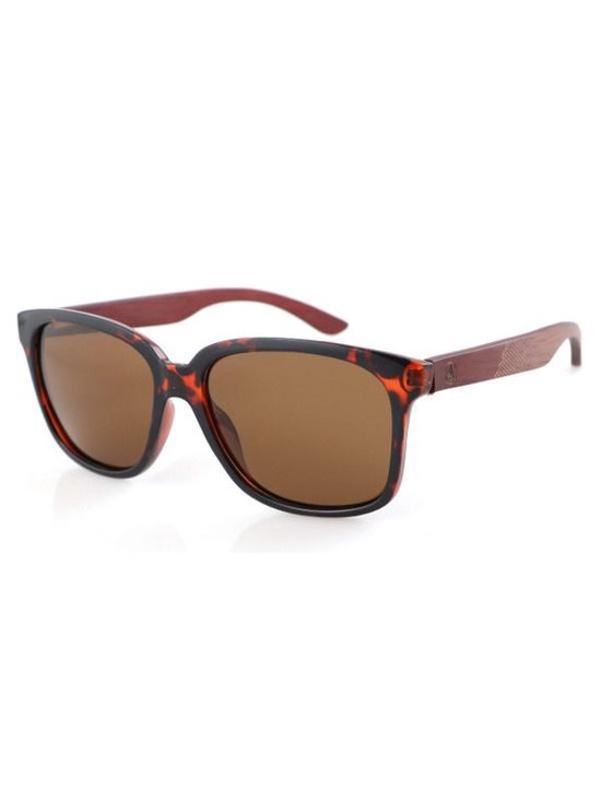 Wave Hawaii Whip Houten Zonnebril Unisex Vierkant Uv400 Bruin van WAVE HAWAII