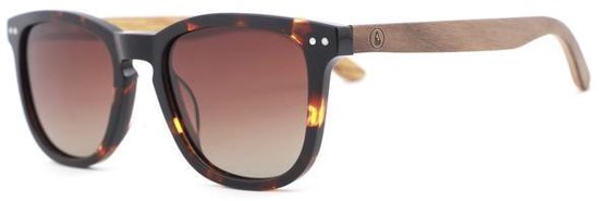 Wave Hawaii Zonnebril Acetat Vierkant Uv400 Hout Bruin van WAVE HAWAII