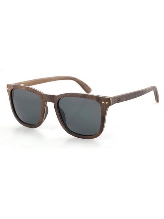 Wave Hawaii Zonnebril Aik Vierkant Uv400 Hout Bruin/grijs van WAVE HAWAII