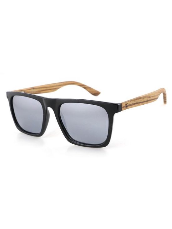 Wave Hawaii Zonnebril Dropp Vierkant Uv400 Hout Zwart/bruin van WAVE HAWAII