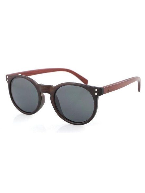 Wave Hawaii Zonnebril Spyn Vierkant Uv400 Hout Bruin van WAVE HAWAII