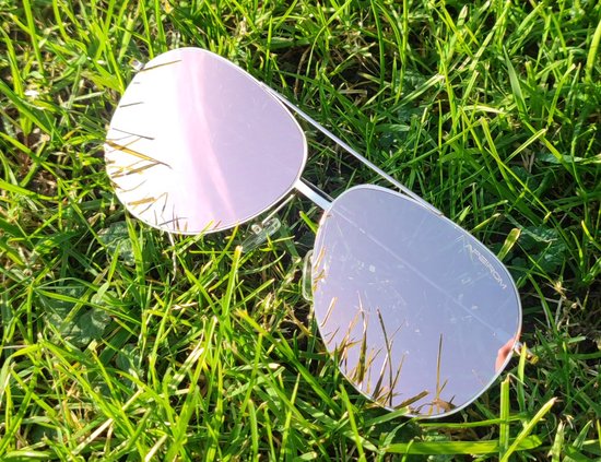 Wk Apeirom High End Nylon Polarized Zonnebril met metallic roze REVO Coating-Hoge kwaliteit met gouden Zinc alloy Frame-Nylon polarized UV400 lens met anti reflectie laag met sterk flexibel vederlicht montuur-100% verwering van UVA,UVB,UVC van Wk Apeirom