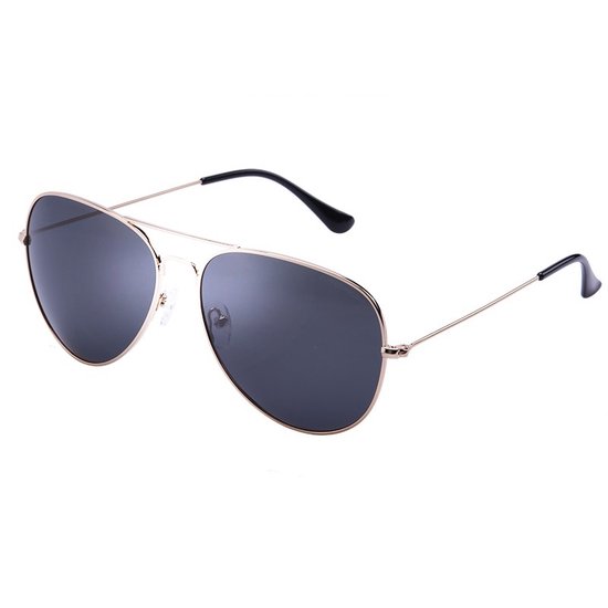 Wk Apeirom klassieke Aviator stijl zonnebril-Hoge kwaliteit met gouden zinc alloy Frame-TAC polarized UV400m lens met anti reflectie laag met sterk flexibel vederlicht montuur-100% verwering van UVA,UVB,UVC- Goud montuur met smoke TAC lens van Apeirom
