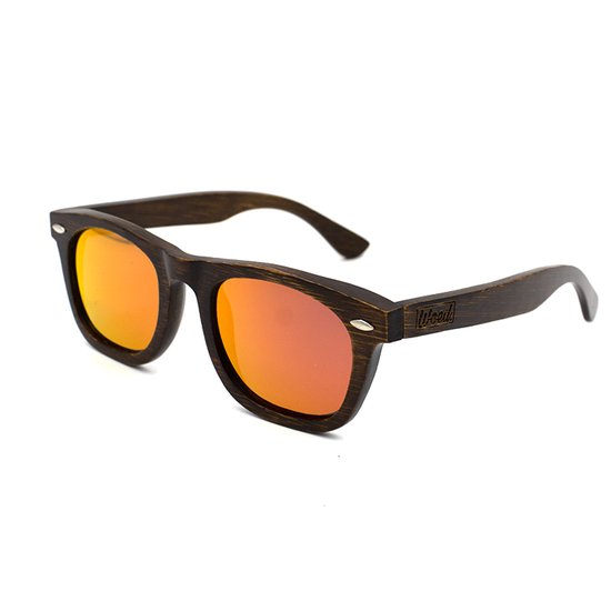 Woed® Zonnebril - Heren en Dames - Houten Zonnebril Gepolariseerd - UV400 Lens - Bruine lens - EMBERFLARE