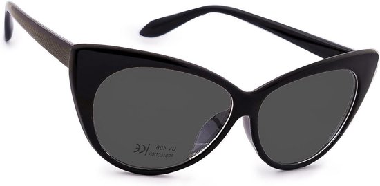 Women Ladies Fashion Mirror Cat Eye Sunglasses Case Metal Frame UV400 MFAZ Morefaz Ltd van Merkloos