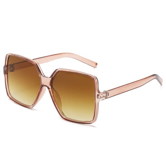 Women's oversized square sunglasses, large wide-frame fashionable sunglasses with UV protection, unisex. van Merkloos